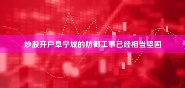 炒股开户阜宁城的防御工事已经相当坚固